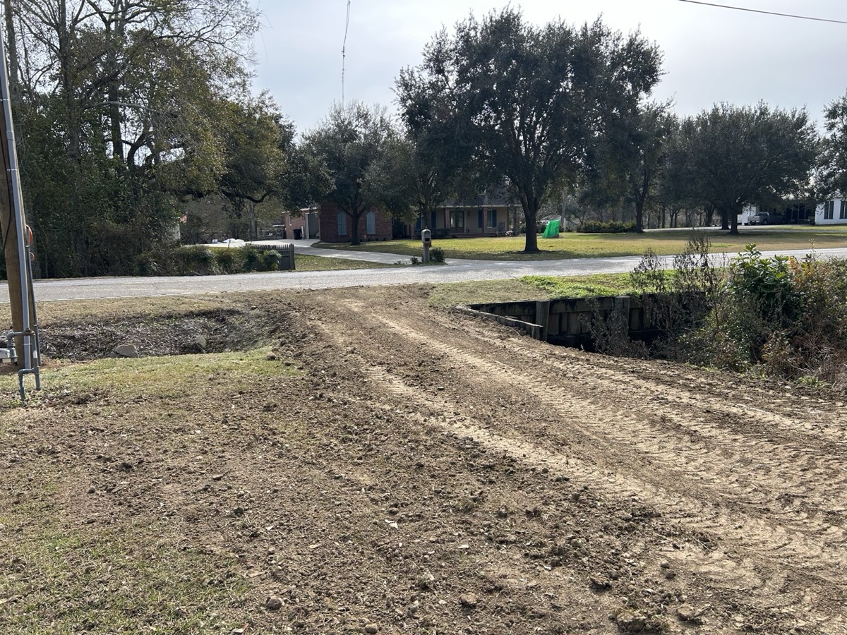 Land clearing and site grading near Lafayette, LA
