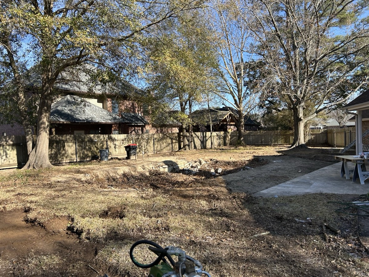 Pool removal and land clearing in Lafayette, LA — Line & Grade Land Services